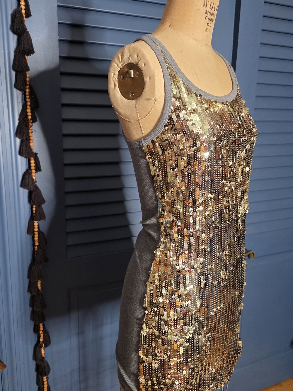 Dolce & Gabbana Gold Sequin Tank Mini Dress - Picture 14 of 16